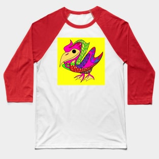 seagull bird in wild mandala zentangle art ecopop floral design Baseball T-Shirt